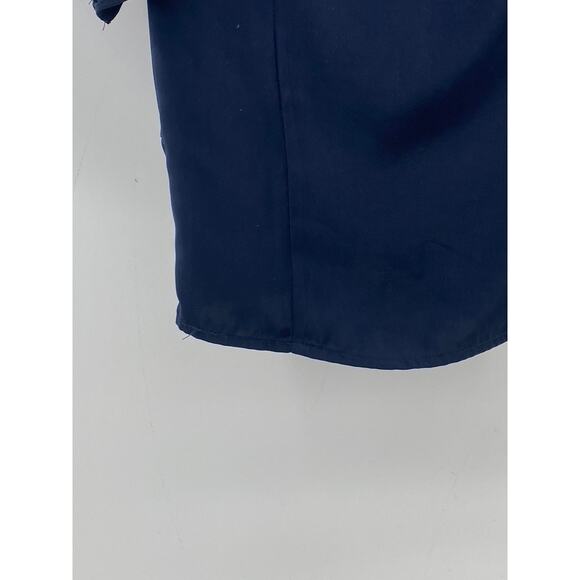 POMELO Women’s Navy Blue Front Knot Short Sleeve Crop Top SZ L - Picture 5 of 11